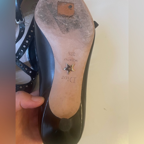 Dior Black Leather Teddy Oxford Pumps 36.5 M - Picture 7 of 7